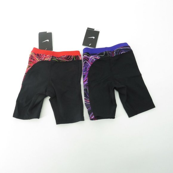 Nike Boys Jammer Swimwear Black Purple Red Shorts Size 4-5 (20) NWT $108 - Picture 2 of 3